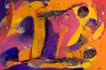Abstract Oils. Sept 11 Oil on canvas: Of love and other demons 7 100x80 Small