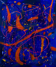Abstract Oils. Sept 11 Oil on canvas: Firebird 2 100x120 Small
