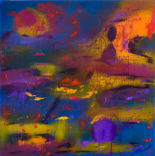 Abstract Oils. Sept 11 Oil on canvas: Motion 50x50 Small